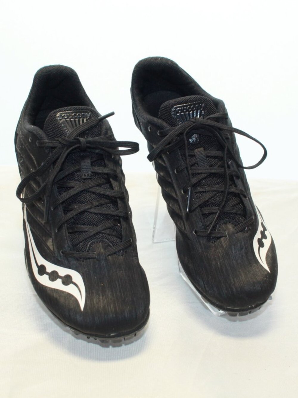 Saucony Men Size 6.5 Black White Spitfire 5 Sprinting Track Shoe S29055-3